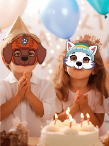 Tiệc khiêu vũ nửa mặt theo chủ đề Paw Patrol, Mặt nạ giấy hình chú chó tự làm với vẻ ngoài tinh tế và chất lượng cao - Nhiều màu - Xem 3