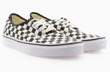 Authentic Canvas Sneakers, Unisex Low‑Top Skate Classic Shoes, Vans Sneakers For School And Work ( VN000W4NDI0) - 黑白棋盤格 - 查看 3