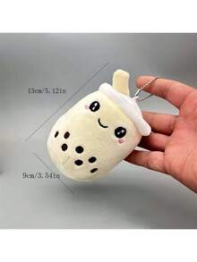 1 pieza Muñeco de peluche de taza de té de burbujas con frutas de dibujos animados, colgante de chupete, accesorio para té de burbujas (empaque aleatorio, algunas partes aleatorias), té de burbujas, colgante, peluche de té de burbujas - Multicolor - Ver 12