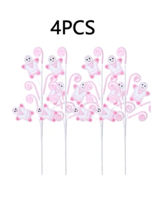 1/2/4/6 buc Crăciun roz turtă dulce om de zăpadă ramură decorare brad de Crăciun decorare turtă dulce Crăciun sărbătoare decorare casă decorațiuni de Crăciun camera decor iarnă