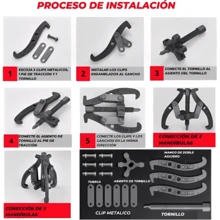 Extractor engranes poleas automotriz con forja reversible de 3 brazos tamaños 3 4 6 pulgadas ideal para trabajos mecánicos de precisión Vmingo Mexico - Bronce - Ver 8