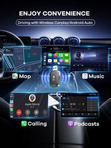 REMAX 2-In-1 Wireless CarPlay & Android Auto Adapter; Plug & Play For IPhone/Android; Lag-Free Connection; Mini Size With Extension USB-C/Type-C; Fits 900+ Cars; - Nhiều màu - Xem 7
