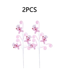 1/2/4/6 buc Crăciun roz turtă dulce om de zăpadă ramură decorare brad de Crăciun decorare turtă dulce Crăciun sărbătoare decorare casă decorațiuni de Crăciun camera decor iarnă