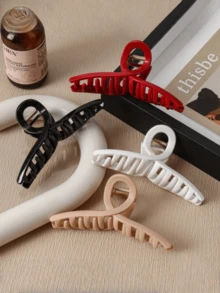 4pcs/1pc Fashionable Soft Silicone Hair Claw, Durable Anti-Fall Protective Hair Clip, Suitable For Gifts, Vacation, Photography Hair Accessories Fall Claw Clip Fashion Hair Clip Autumn Hair Clutch Winter Accessories Bows