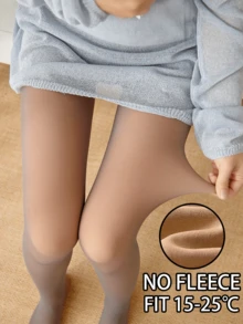 1pc 80g/220g/300g Women's Spring And Autumn Silk Stockings,Fleece Lined Tights,Coffee Brown Sexy Transparent Long Socks, Autumn And Winter Thick Plush Warm Leggings And Pantyhose, Winter Work And Business Tight Pants (Suitable For 10-25 ° C)