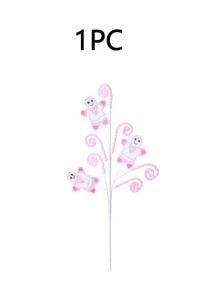 1/2/4/6 buc Crăciun roz turtă dulce om de zăpadă ramură decorare brad de Crăciun decorare turtă dulce Crăciun sărbătoare decorare casă decorațiuni de Crăciun camera decor iarnă