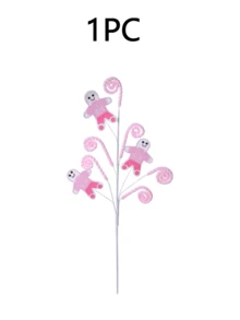 1/2/4/6 buc Crăciun roz turtă dulce om de zăpadă ramură decorare brad de Crăciun decorare turtă dulce Crăciun sărbătoare decorare casă decorațiuni de Crăciun camera decor iarnă