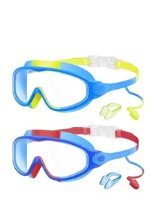2pcs Kids Swimming Goggles Set, Anti-Fog High Definition Children Swimming Goggles, Leak-Proof Wide Angle Swimming Goggles, Suitable For 3-14 Years Old Kids Swimming Accessories - Multicolor - View 9
