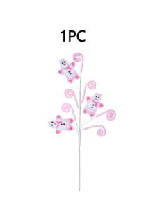 1/2/4/6 buc Crăciun roz turtă dulce om de zăpadă ramură decorare brad de Crăciun decorare turtă dulce Crăciun sărbătoare decorare casă decorațiuni de Crăciun camera decor iarnă