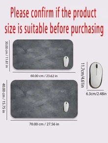 1个简约灰色风景图案鼠标垫，橡胶材质，可水洗防滑，适用于办公桌和书桌，鼠标移动精准，时尚防滑桌面垫，返校季游戏鼠标垫，办公桌配件，办公用品，办公桌配件，鼠标垫，桌面鼠标垫 - 彩色 - 查看 2