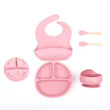 Conjunto de vajilla de silicona personalizado, conjunto de alimentación con nombre, babero de silicona grabado, conjunto de destete con dibujos animados para niña/niño pequeño, conjunto de alimentación con nombre, perfecto para la escuela y la familia