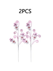 1/2/4/6 buc Crăciun roz turtă dulce om de zăpadă ramură decorare brad de Crăciun decorare turtă dulce Crăciun sărbătoare decorare casă decorațiuni de Crăciun camera decor iarnă