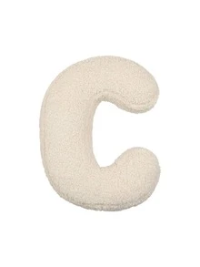 1个白色创意DIY字母抱枕，字母可自由组合，柔软舒适，是沙发靠垫的理想家居装饰，可根据您的喜好定制，是节日、生日、圣诞节的创意礼物，也非常适合圣诞节和房间装饰。