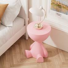 Lift-Top Side Table With Storage - Bedside End Table With Openable Lid, Small Nightstand For Bedroom & Living Room | Multi-Functional Coffee Table With Hidden Compartment, Compact Sofa Side Table - Pink - View 2