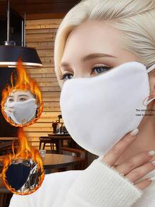 1pc Thick Thermal Lined Windproof Mask, Outdoor, Cycling And Travel Warm, Unisex, With Warm Wool Lining For Cold Weather, Winter Warm Face Mask For Women, Outdoor Cycling Windproof Ski Mask For Men