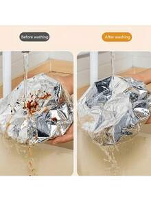 50 قطعة من أغلفة الألومنيوم القابلة لإعادة الاستخدام لإبقاء الطعام دافئًا، مناسبة للمطبخ وطاولة الطعام، مثالية للنزهات والتخييم والاستخدام المنزلي، أغلفة طعام قابلة لإعادة الاستخدام - متعدد الألوان - مشاهدة 9