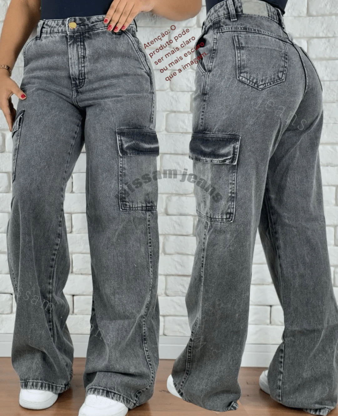 Women's Graphite Cargo Without Lycra Attention: The Product May Be Lighter Or Darker Than The Image. - 灰色 - 查看 1