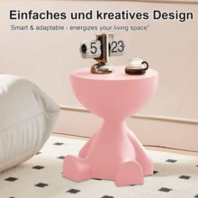 Lift-Top Side Table With Storage - Bedside End Table With Openable Lid, Small Nightstand For Bedroom & Living Room | Multi-Functional Coffee Table With Hidden Compartment, Compact Sofa Side Table - Pink - View 4