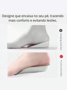 Height Increasing Insole Heel Comfortable Pair - 白色 - 查看 2