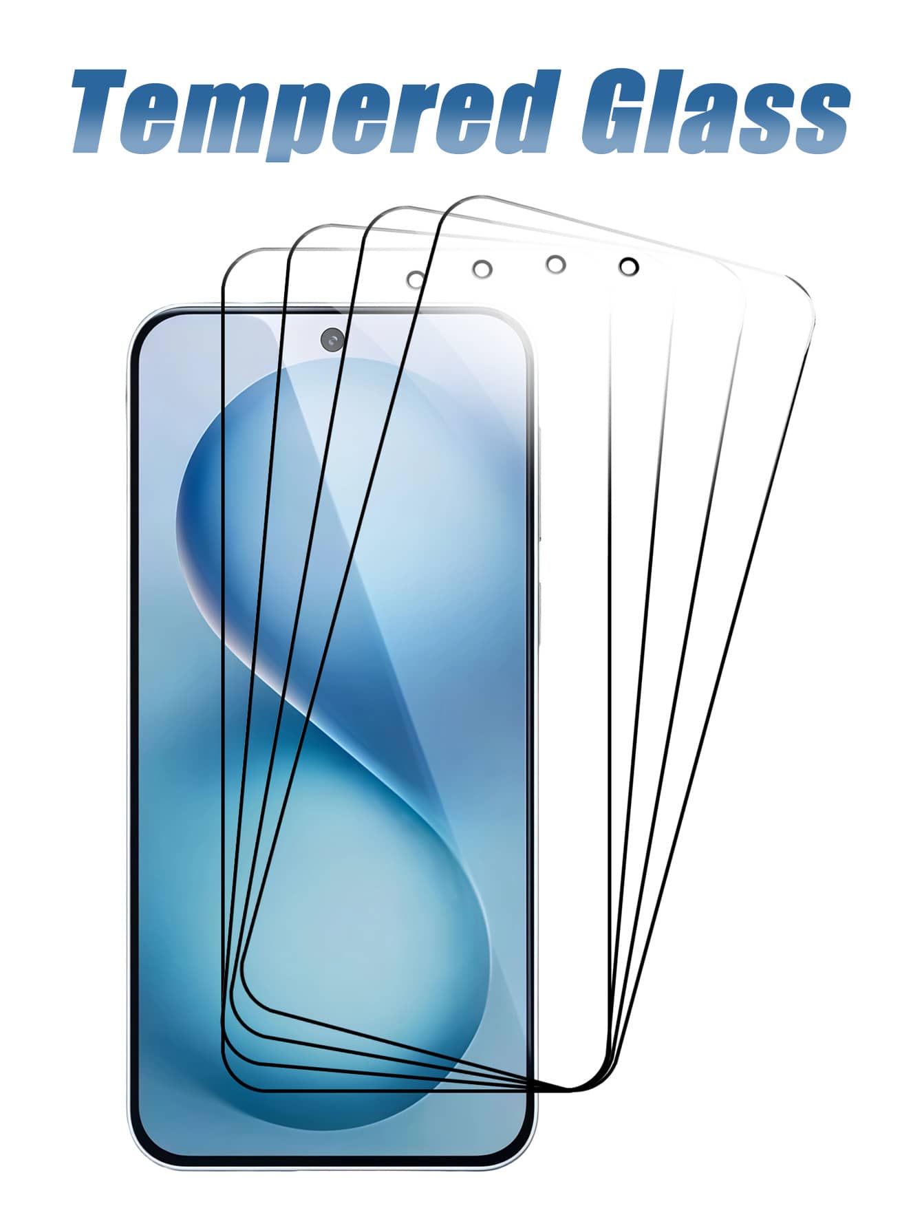 4 Stück Vollabdeckung Gehärtetes Glas Bildschirmschutz für Vivo Handys, einfache Installation, kristallklar, blasenfrei, kratz- und bruchfest, geeignet als Geschenk für Geburtstag/Familie/Freunde/Freund/Freundin, wasserdicht, stoßfest, kratzfest, fingerabdruckfest, Bildschirmschutz-Grundausstattung für Alltag, Büro, Zuhause, Handyzubehör