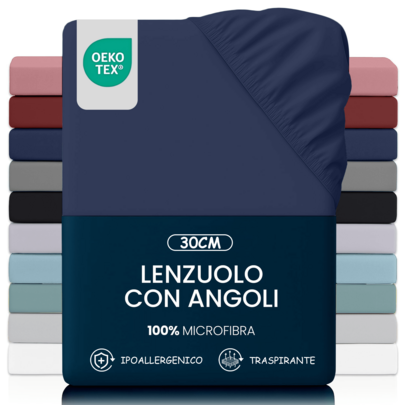 Farfallarossa Drap-housse de literie - drap de dessous - microfibre douce - résistant au rétrécissement et à la décoloration - entretien facile - 1 drap-housse uniquement