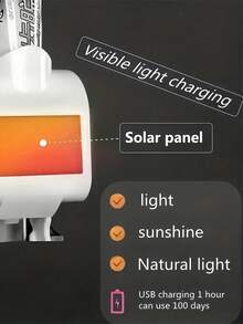 1Pc Smart Toothbrush Sterilizer, Hole-Free Wall-Mounted Toothbrush Holder, USB Charging Multi-Functional Automatic Toothpaste Squeezer, Bathroom Set Can Hold 4 Toothbrushes And One Toothpaste, Suitable For Bathrooms, Dormitories, And Home Decoration Home Bathroom Decor Back To School