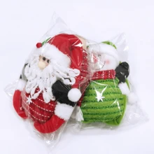 1 pièce Boucle de rideau de Noël en tissu de couleur unie, boucle de rideau minimaliste moderne en tricot du Père Noël et du bonhomme de neige, décoration de Noël pour la maison