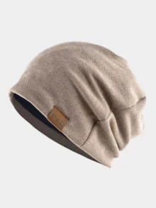 1 Stück Herren einfarbige lässige Street Hip Hop Beanie Mütze für den Herbst