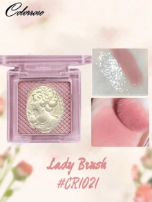 COLORROSE Shimmering Blush Powder, Luminous Pearl Glow, Lightweight And Smooth, Combines Blush And Highlighter For A Refined Complexion Makeup - 1021腮紫色 - 查看 1