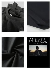 Camiseta para hombre con estampado gráfico de la gira norteamericana de Mirada Ivan Cornejo 2024, de algodón suave y transpirable con ubicaciones de conciertos y elegante merchandising de la gira para fans. - Negro - Ver 4