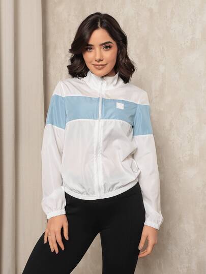 Jaqueta Feminina 100% Poliéster Resistente à Água e Proteção UV Fitness Treino