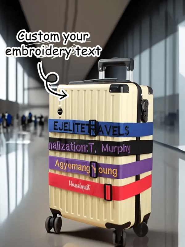 Personalized Luggage Strap, Customized Name Luggage Strap, Luggage Identification Belt, Luggage Fixing Strap, Luggage Waist Belt, Luggage Wrapping Strap