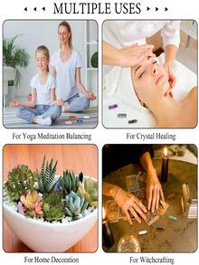 QYDCX 3/5/10 Peças Conjunto de Cristais e Pedras de Ametista Naturais para Cura, Polidos e Talhados, Pedras Preciosas Hexagonais a Granel para Equilíbrio de Energia Reiki, Chakra e Meditação, Presente de Terapia