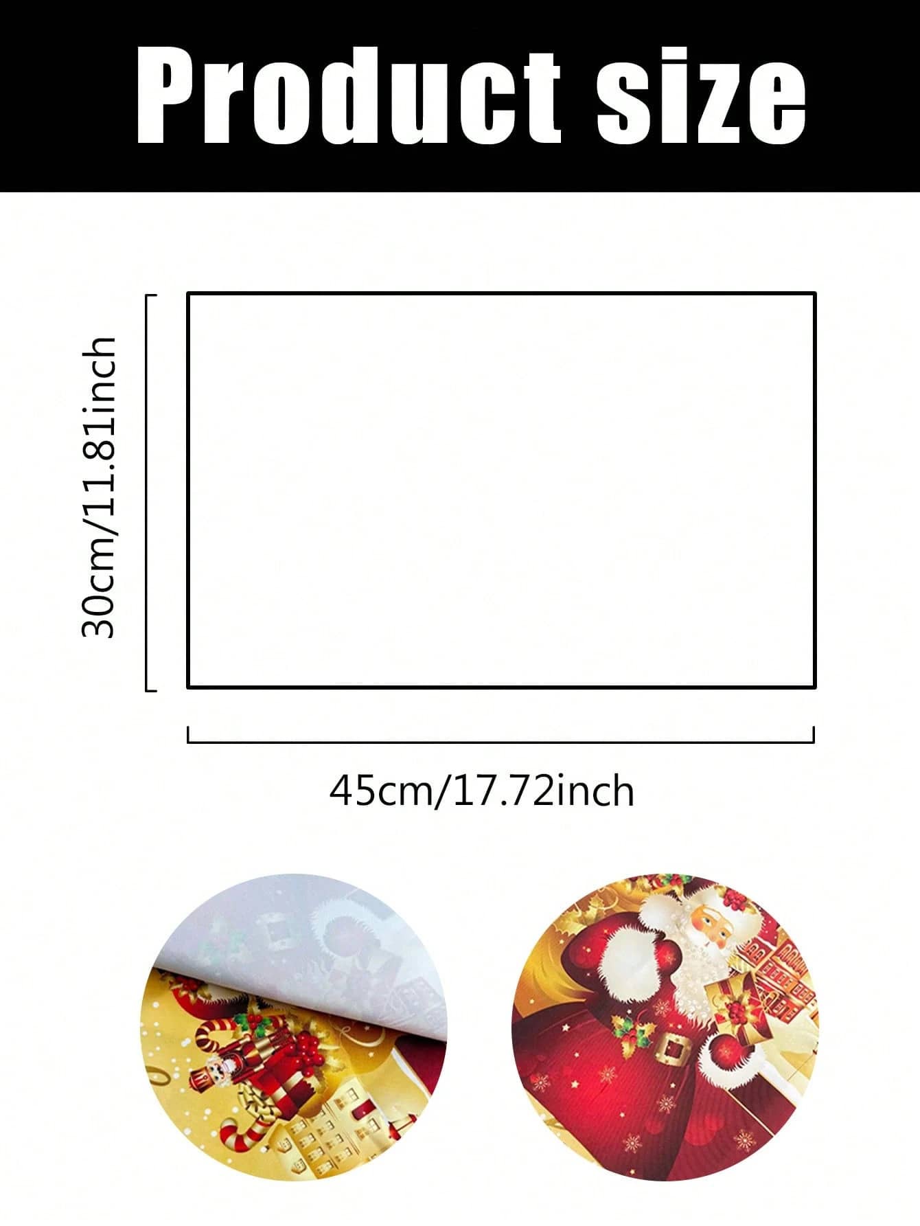 4 件/6 件/1200 件 30x45 厘米圣诞主题餐垫，金色风格系列，圣诞老人和雪人图案，涤纶餐垫，适用于圣诞节餐桌装饰、圣诞派对聚会家居装饰 - A - 查看 4