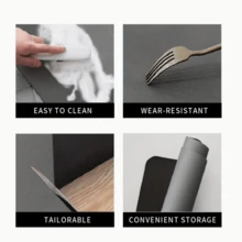 1 件/2 件橡胶干燥垫、咖啡主题沥水垫、简约风格厨房垫、防滑耐热餐具垫、节日餐具沥水垫、耐用硅藻泥桌垫 - 卡其粉 - 查看 7