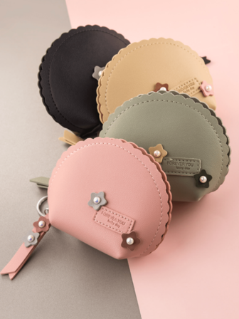 1 件迷你可爱甜美 PU 材质撞色清新风格高品质纹理多功能包、零钱包、化妆包收纳包女士化妆包女孩硬币收纳包、钱包包便携式化妆刷收纳手拿包带拉链封口适用于硬币口红、迷你刷子、护肤品、蓝牙耳机、小物件、家居、礼品、节日和假期多用途