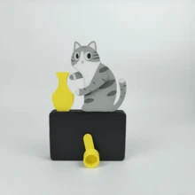 Cat Whisker Collector Jar, Swinging Rotating Refrigerator Magnet