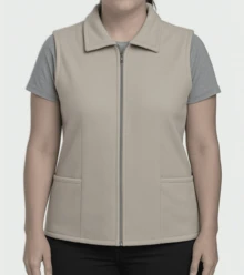 Chaleco De Dama, Chaleco Polar, Chaleco Calentito - Beis - Ver 1