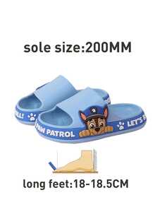 Sommerhausschuhe, blau, süßes Cartoon-Charakter-Design, mehrere Größen erhältlich, geeignet für Erwachsene und Kinder, rutschfeste Sohle, leichtes und weiches Material, konkaves Sohlendesign für Komfort, leuchtende Farben, perfekt zum Spielen drinnen/draußen, am Strand, im Pool und für den täglichen Gebrauch