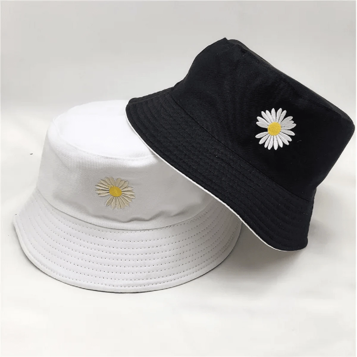 Women's Casual Bucket Hat Perfect Gift For Friends For Daily Wear - 黑色/白色 - 查看 1