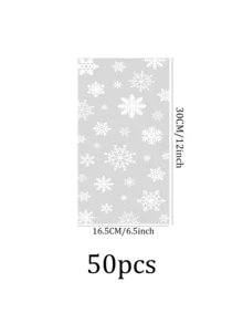 50pcs Clear Treat Bags, Clear Plastic Gift Bags, OPP Plastic Treat Bags With Twist Ties, Packaging, Biscuit Bags, Transparent Gift Bags, Glass Paper Snack Bags, For Wedding, Cakes, Pops, Gift, Party Favors, Bakery, Candy, Popcorn