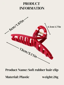 4pcs/1pc Fashionable Soft Silicone Hair Claw, Durable Anti-Fall Protective Hair Clip, Suitable For Gifts, Vacation, Photography Hair Accessories Fall Claw Clip Fashion Hair Clip Autumn Hair Clutch Winter Accessories Bows