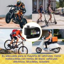 Alarma Candado Motocicleta Bicicleta Antirrobo Impermeable Freno de Disco Bloqueo - Negro - Ver 6
