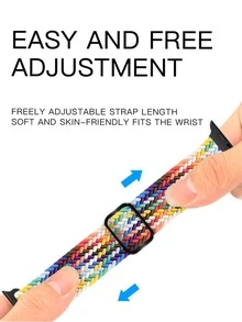 1 件编织手链带 38/40/41/42/44/45/49 毫米弹性单圈 7 系列 SE 3 6 Ultra 8 智能手表表带配件/节日礼物/生日礼物/复活节完美礼物 - 彩色 - 查看 7