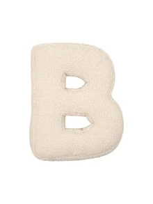 1个白色创意DIY字母抱枕，字母可自由组合，柔软舒适，是沙发靠垫的理想家居装饰，可根据您的喜好定制，是节日、生日、圣诞节的创意礼物，也非常适合圣诞节和房间装饰。