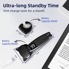 Remote Page Turner, Suitable For Kindle Paperwhite Oasis Kobo And Other E-Book Readers, Remote Page Turner With Video Recording Function, Suitable For IPad And Android Tablets (Black), Suitable For Summer Vacation, Travel, Portable Camera Wireless Shutter - Black - View 8