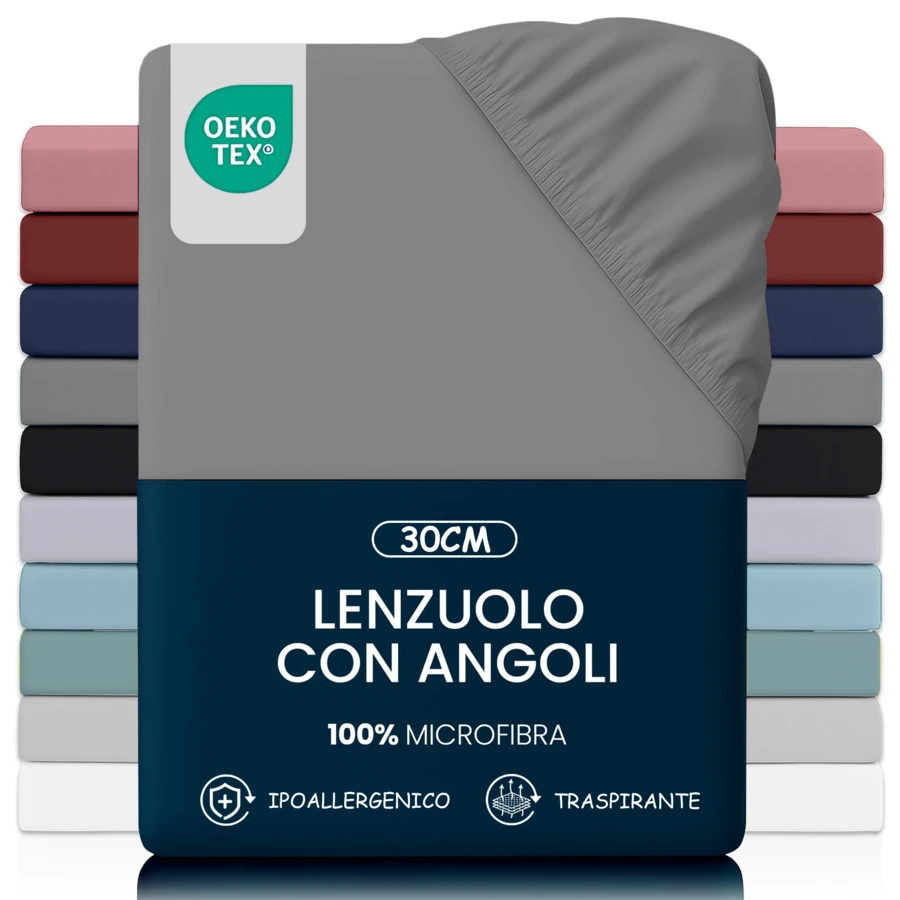 Farfallarossa Bedding Fitted Sheet - Bottom Sheet - Soft Microfiber - Shrinkage And Fade Resistant - Easy Care -1 Fitted Sheet Only