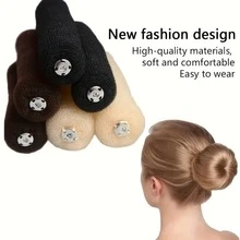 1-3pcs Donut Bun Maker, Ballet Bun Maker, Hair Accessories, Bridal Hair Accessories, Pompom Braid Maker, Hair Flower Decor, Sock Bun Maker, Donut Bun Maker, Easy Bun Maker, Scrunchie Bun Maker ,Hair Styling Kit ,Hair Tool Kit