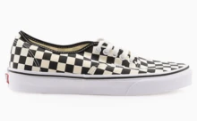 Authentic Canvas Sneakers, Unisex Low‑Top Skate Classic Shoes, Vans Sneakers For School And Work ( VN000W4NDI0) - 黑白棋盤格 - 查看 1