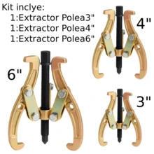 Extractor engranes poleas automotriz con forja reversible de 3 brazos tamaños 3 4 6 pulgadas ideal para trabajos mecánicos de precisión Vmingo Mexico - Bronce - Ver 2